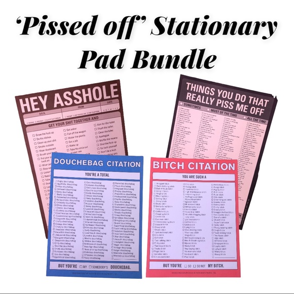 ‘Pissed Off’ Stationary Pad Bundle - Picture 1 of 13